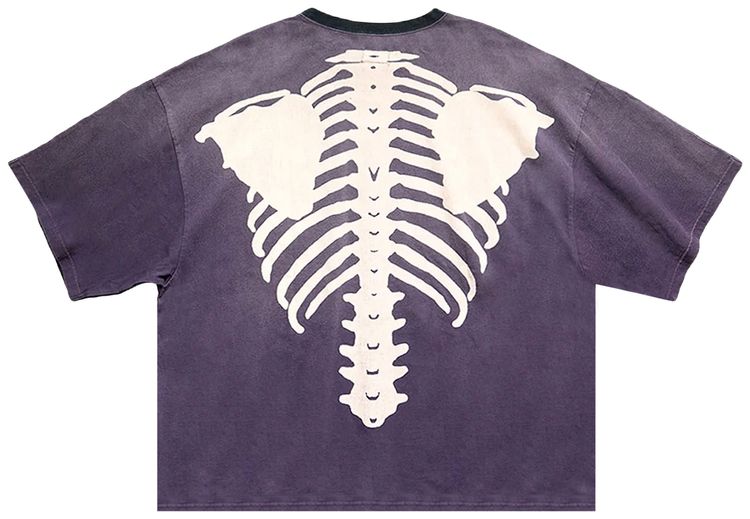 Kapital Jersey 2Tones Big Pocket T Shirt Bone BlackPurple