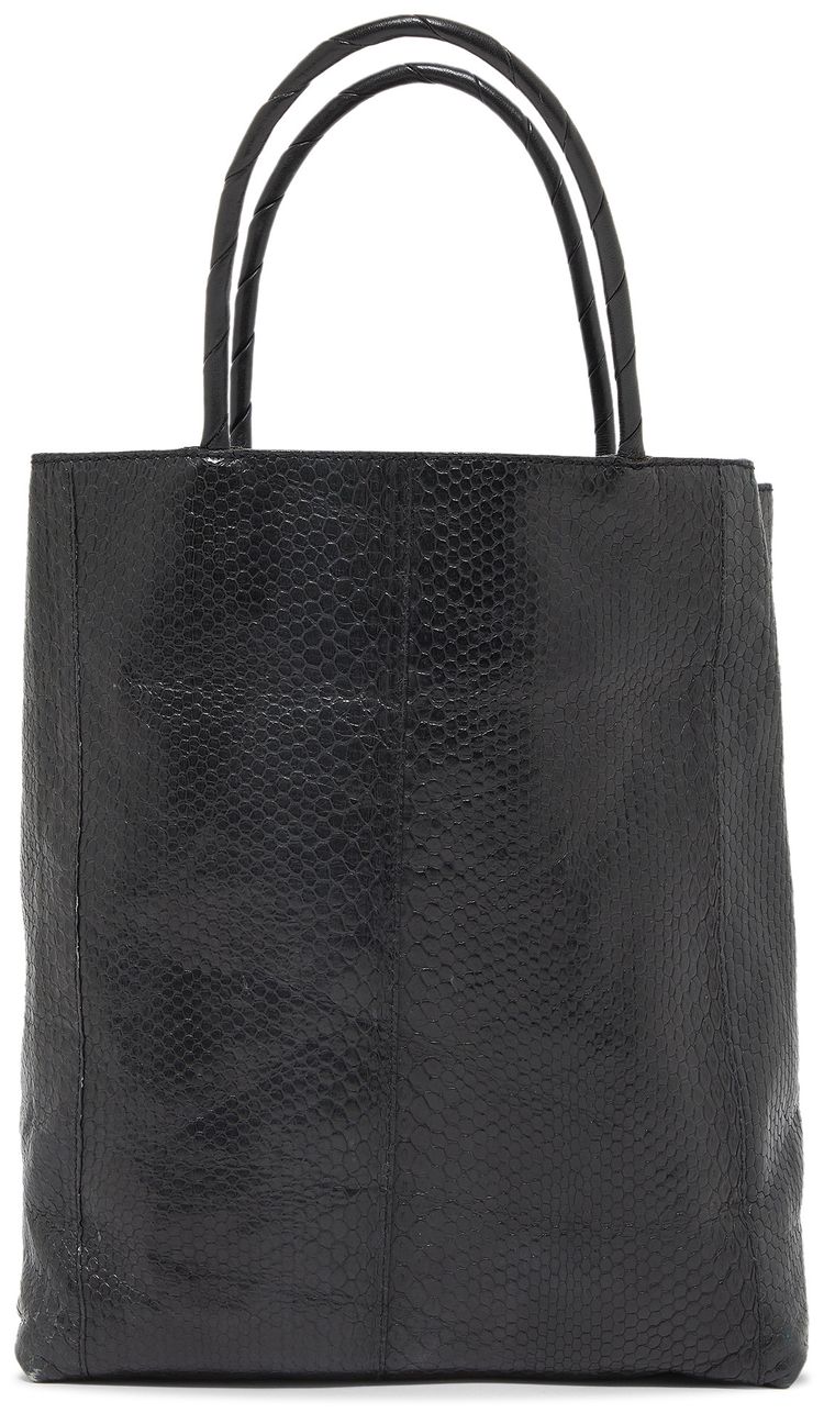 Vintage Helmut Lang Small Reptile Paper Bag Black