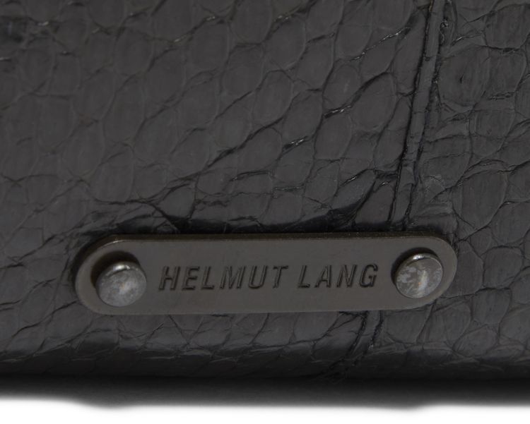 Vintage Helmut Lang Small Reptile Paper Bag Black