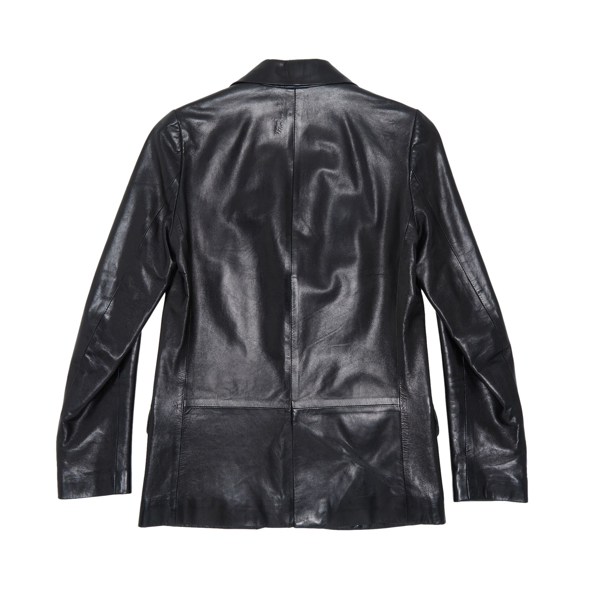 Buy Vintage Helmut Lang Tailored Leather Jacket 'Black' - 0600