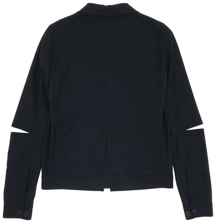Vintage Helmut Lang Slashed Elbow Buttoned Jacket Black