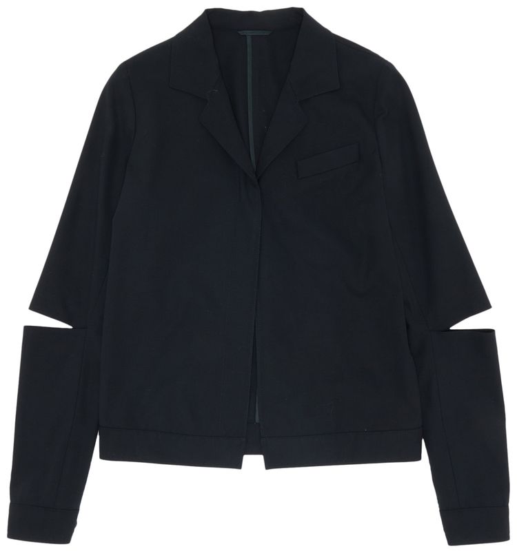 Vintage Helmut Lang Slashed Elbow Buttoned Jacket Black