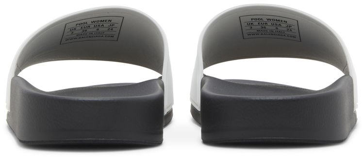 Balenciaga Wmns Pool Slides White Black