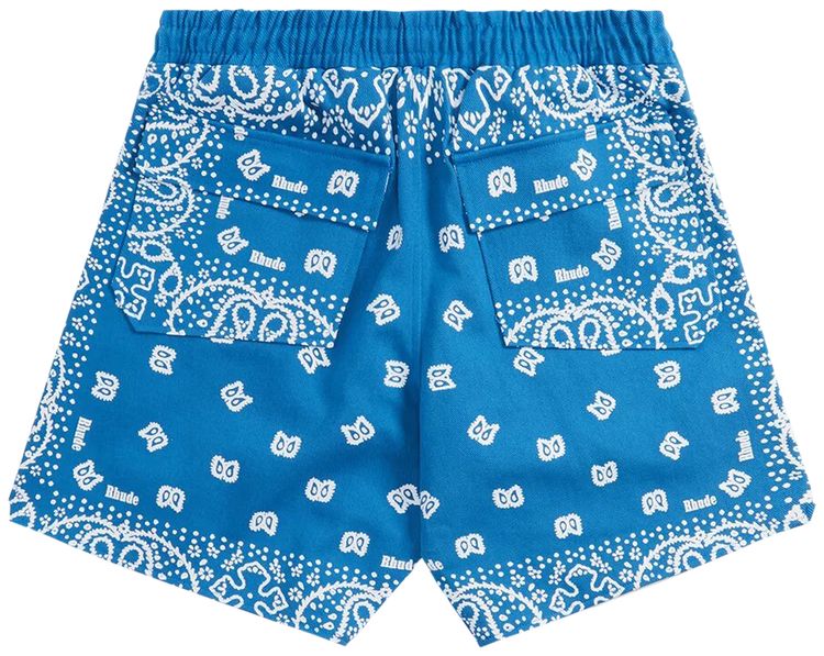 Rhude Bandana Shorts Marine Blue