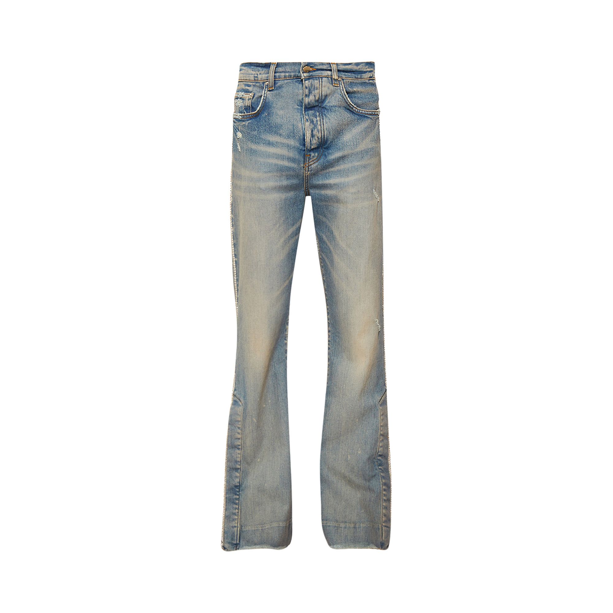 【後払い手数料無料】 Amiri Buy Crystal Indigo 'Clay Jean Flare Stack パンツ