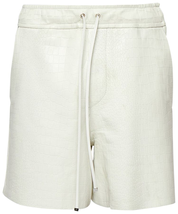 Amiri Croc Short White