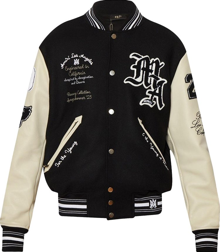 Buy Amiri Oversized Varsity Jacket 'Black' - SS23MOS026 001 BLAC | GOAT