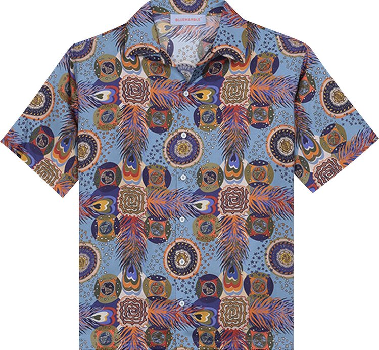 BLUEMARBLE Printed Silk Short-Sleeve Shirt 'Multicolor'