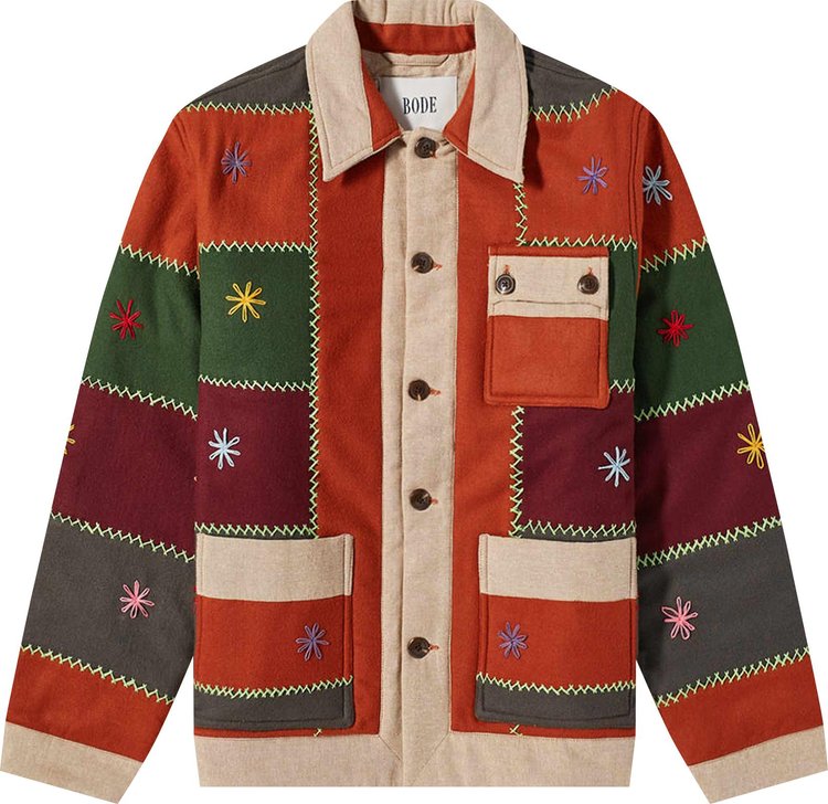 Bode Embroidered Autumn Quilt Jacket 'Multicolor'