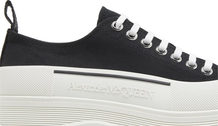 Alexander McQueen Tread Slick Lace Up Black White