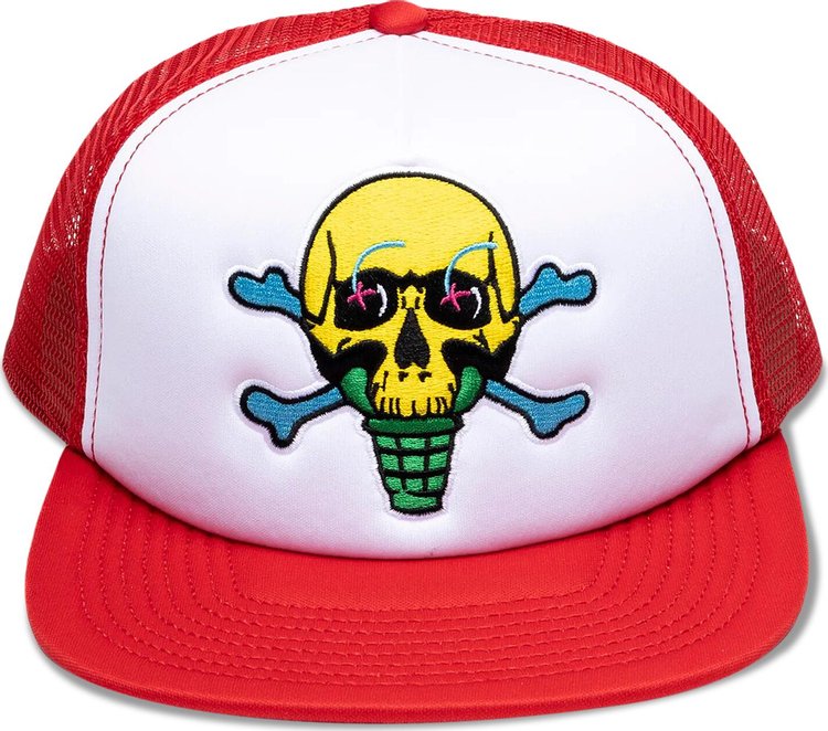 Icecream Skully Trucker Hat 'True Red'