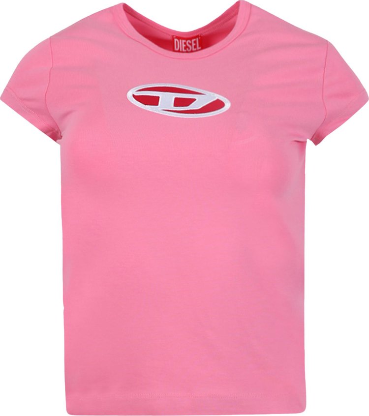 Diesel T-Angie Cut-Out Logo T-Shirt 'Rose'