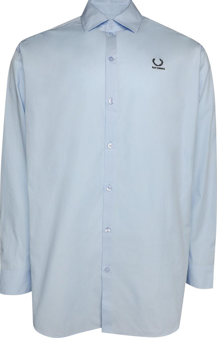 Fred Perry x Raf Simons Embroidered Oversized Shirt 'Lapis'