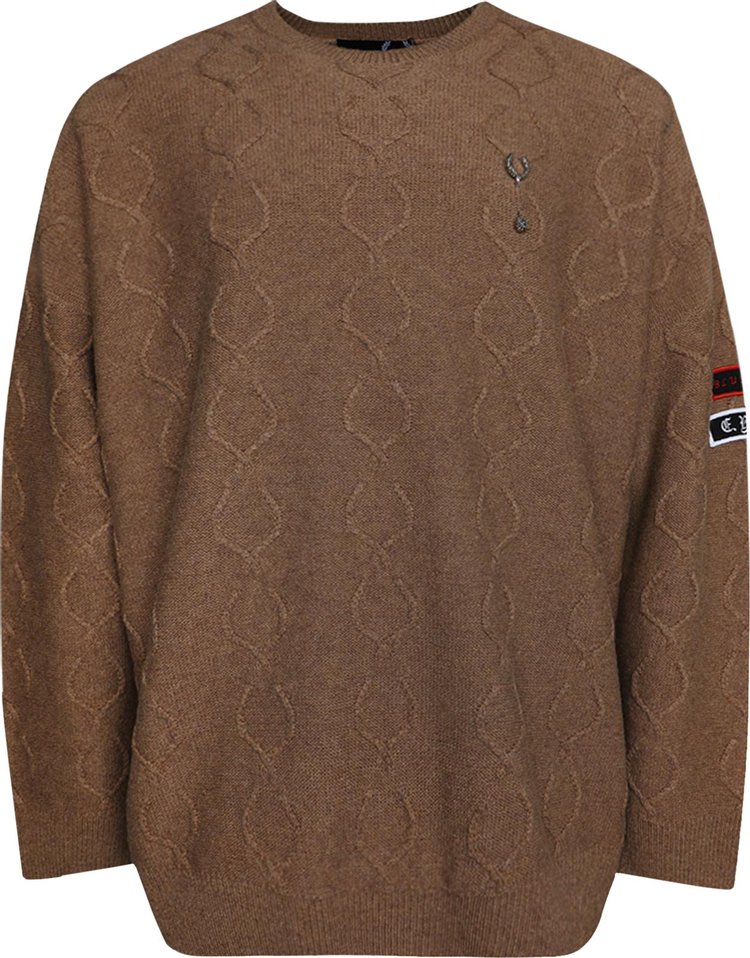Fred Perry x Raf Simons Patched Oversized Jumper 'Almond'
