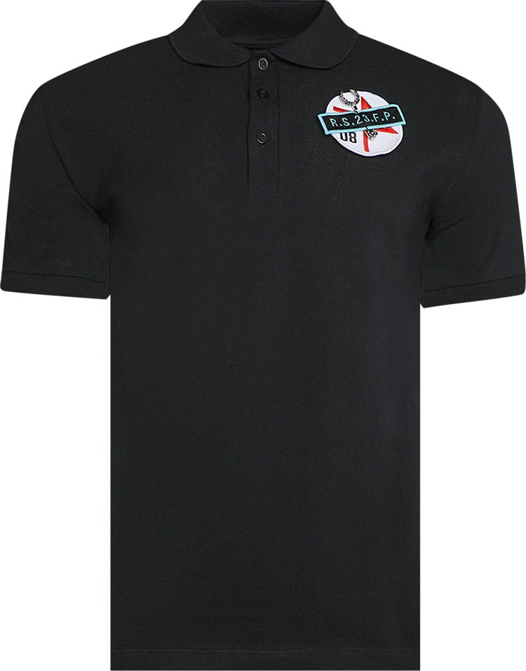 Fred Perry x Raf Simons Patched Polo Shirt 'Black'