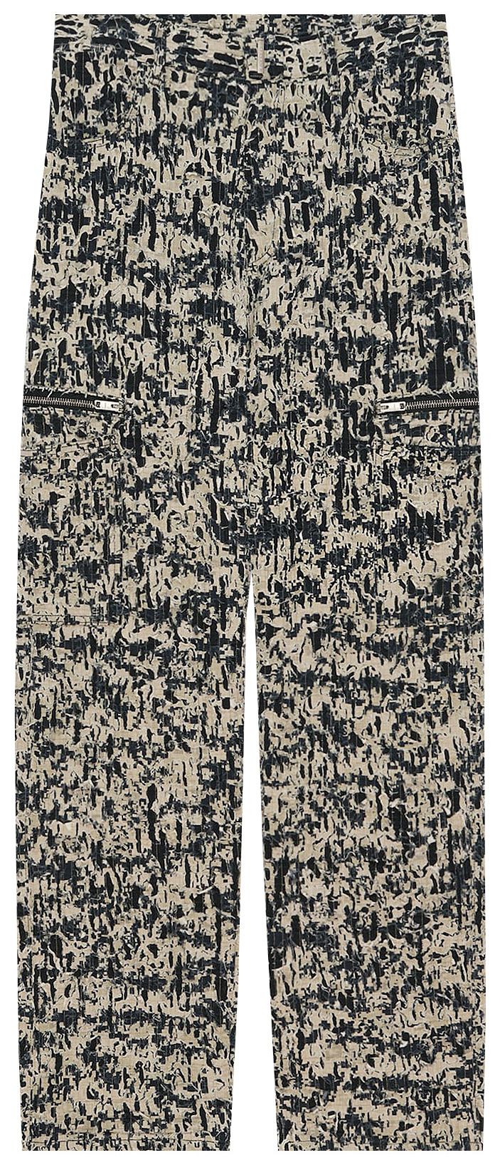 Givenchy Loose Fit Pant With Cargo Pocket And Zip BeigeBlack