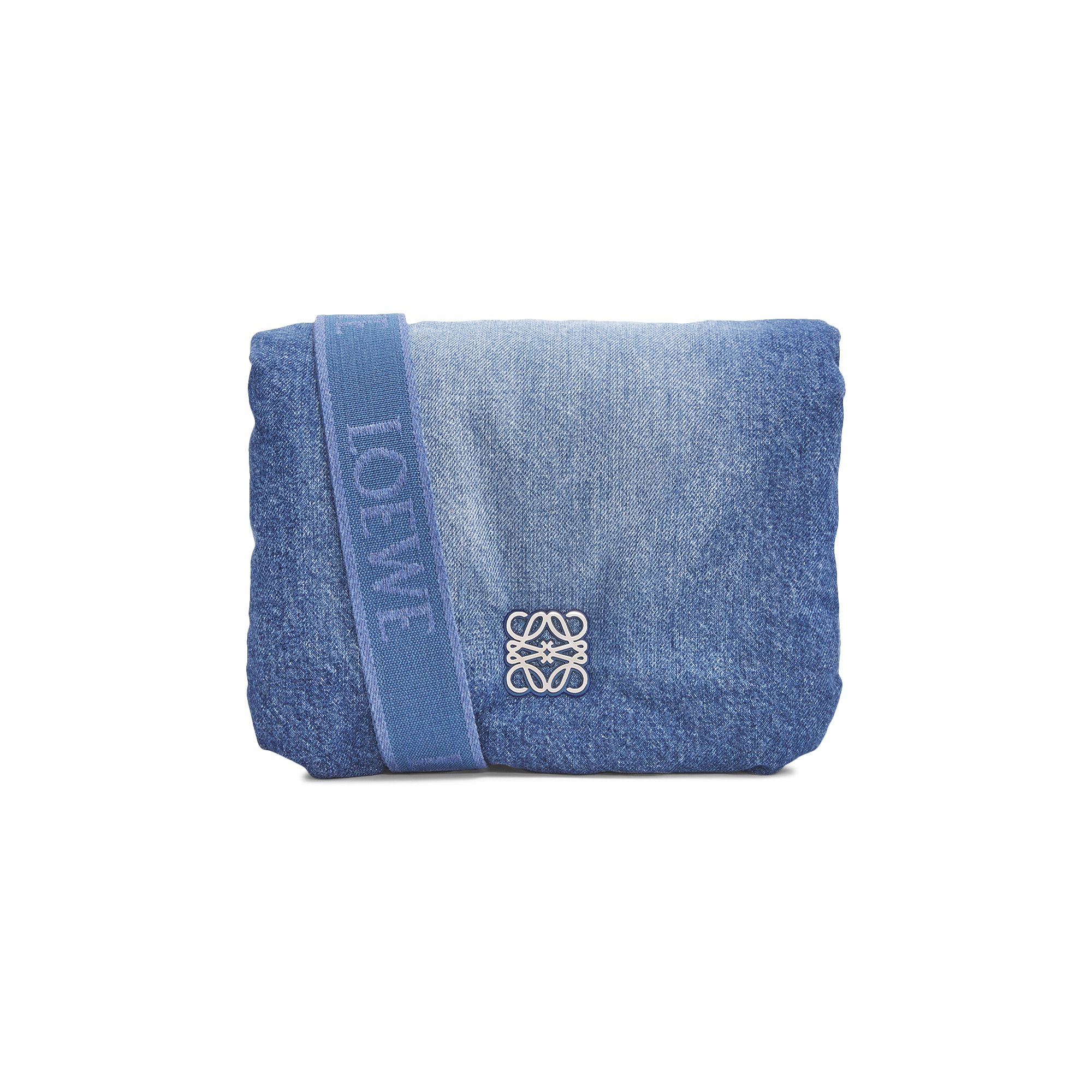 Buy Loewe Goya Puffer Denim Bag Blue Denim A896P41X11 5400