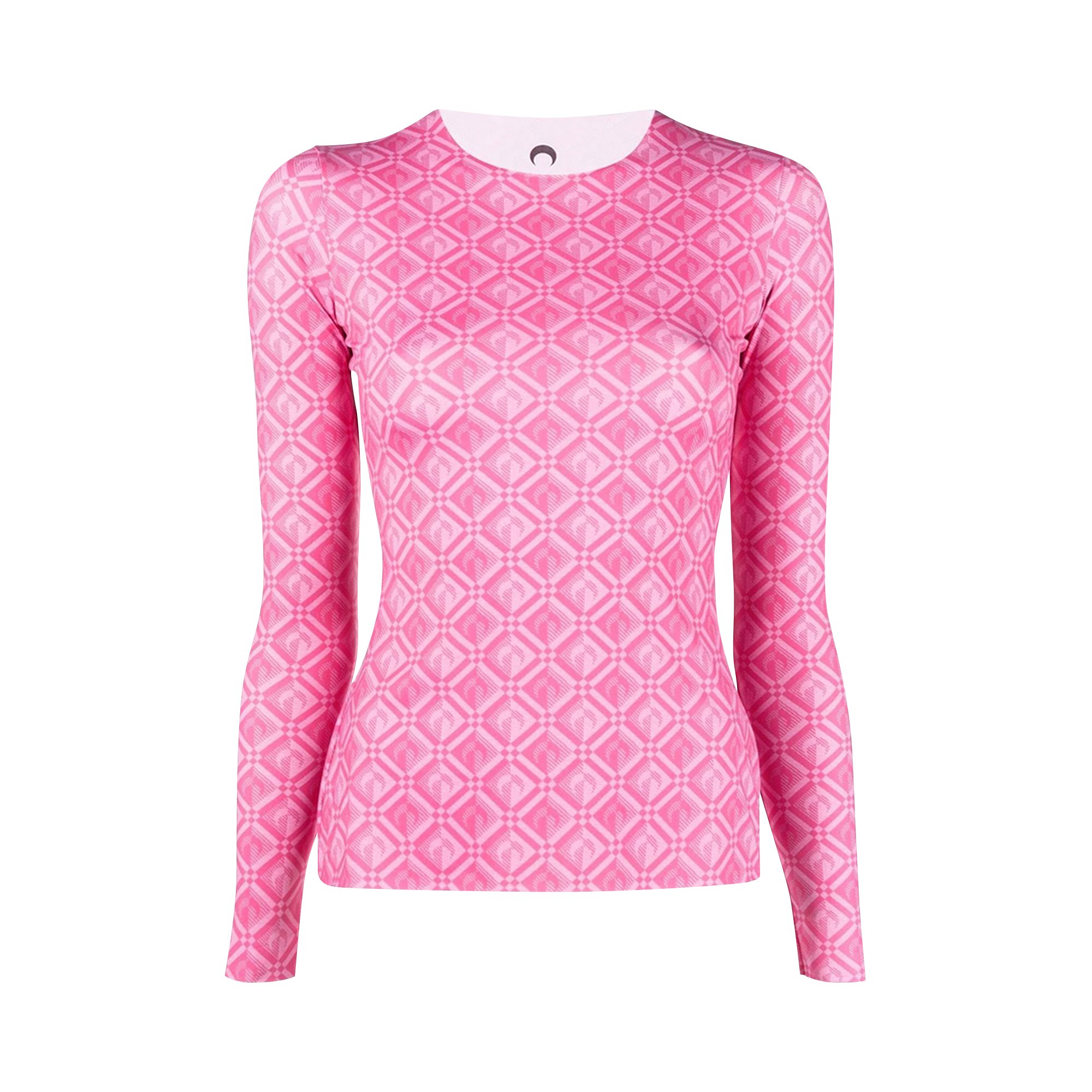 Buy Marine Serre Regenerated Second Skin Top 'Moon Diamant Fuschia