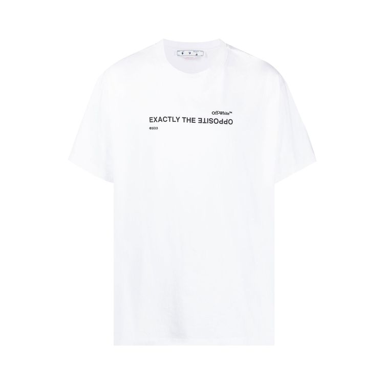 Off White Spiral Opp Over Short Sleeve Tee WhiteBlack