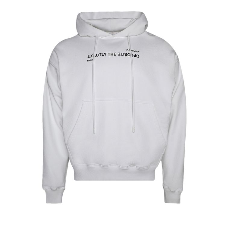 Off White Spiral Opp Skate Hoodie WhiteBlack