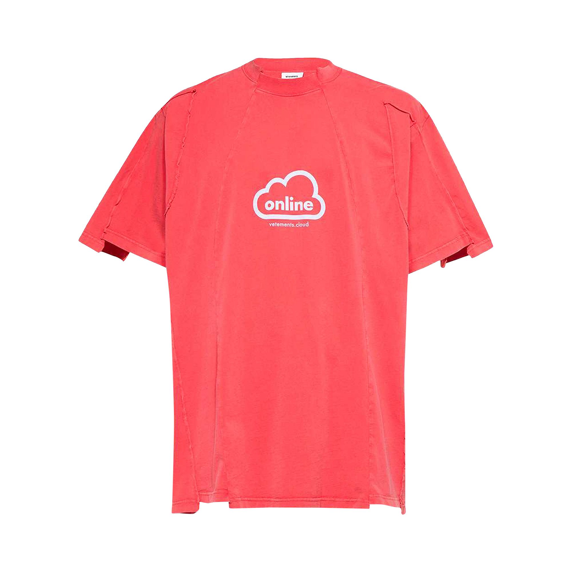Vetements red t shirt 2025