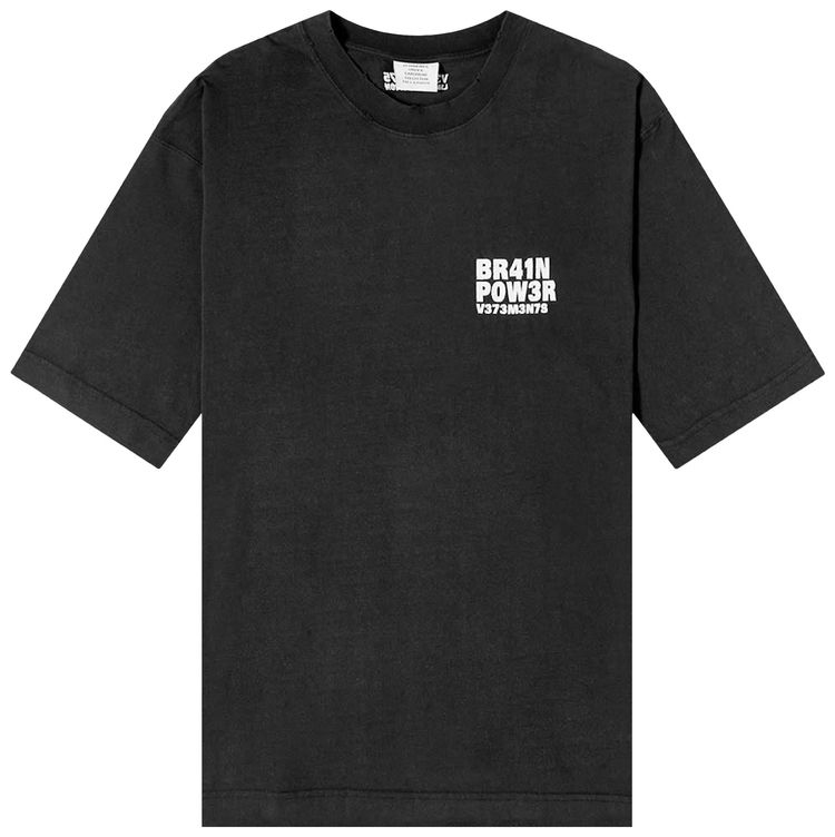 Vetements Brain Power T Shirt Black