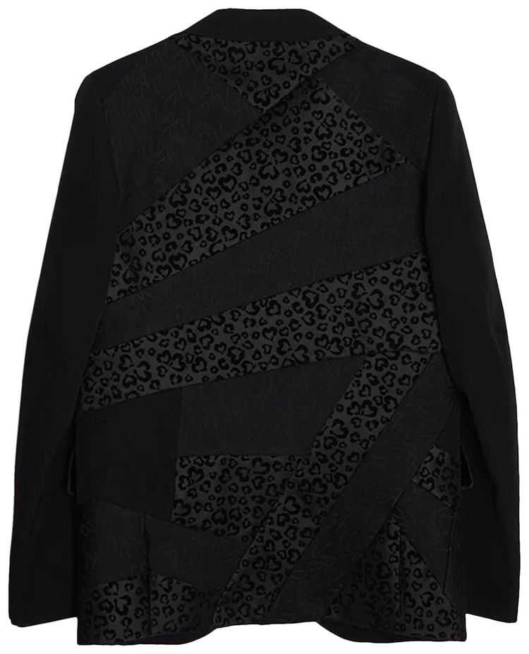 Comme des Garcons Homme Plus Jacquard Patched Blazer Black