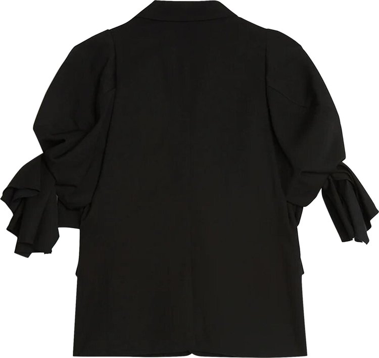 Comme des Garcons Twisted Gabardine Short Sleeve Blazer Black