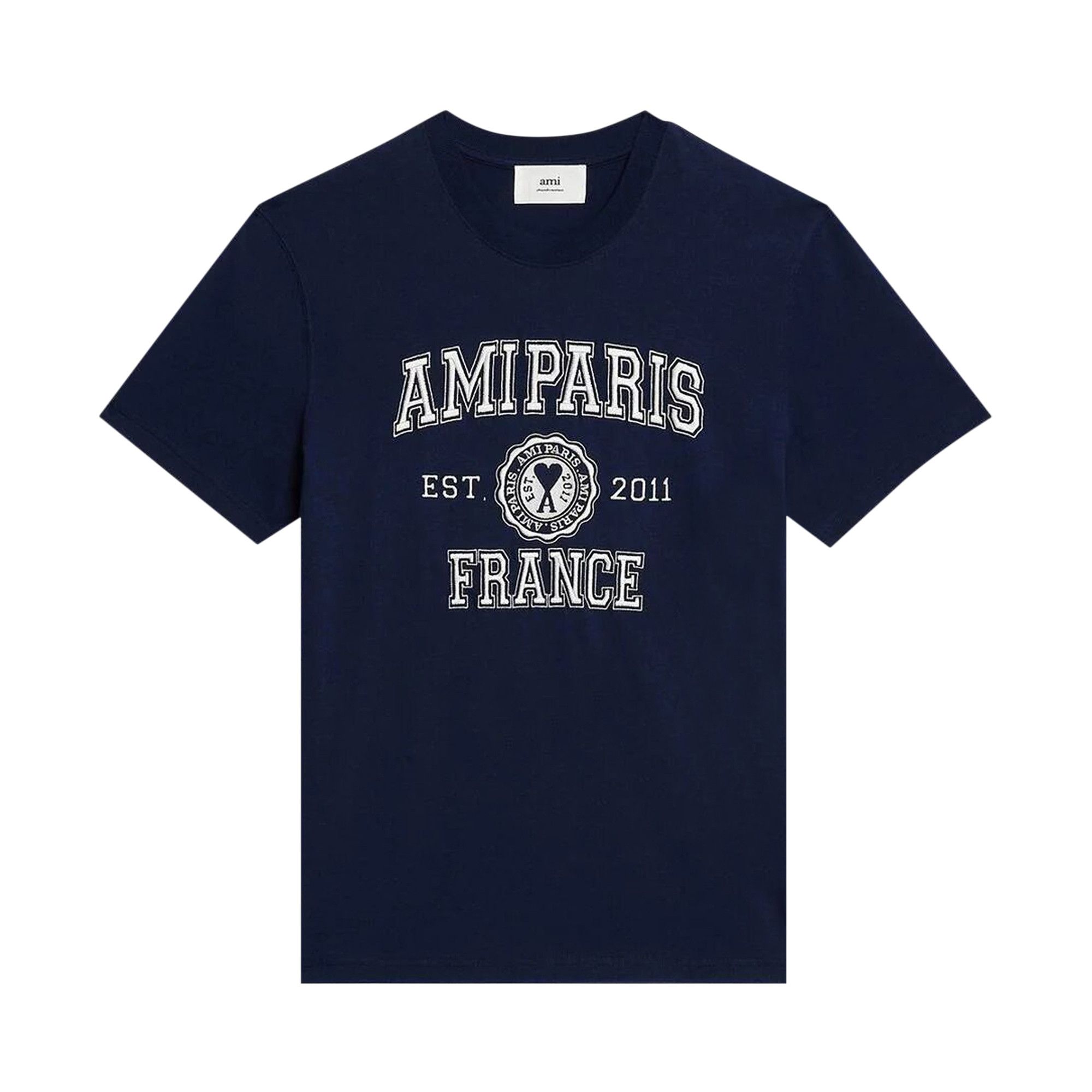 Buy Ami France Logo T-Shirt 'Nautic Blue' - HTS008 726 491