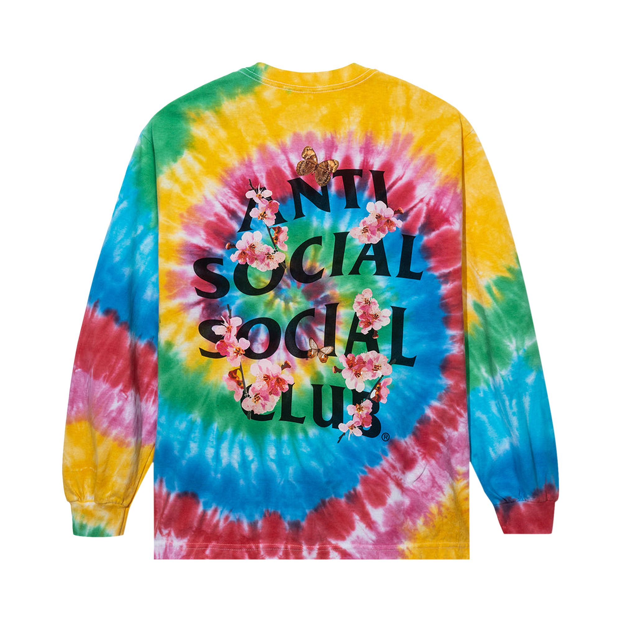 Buy Anti Social Social Club Kkoch Wifi Tie Dye Long Sleeve Rainbow Tie Dye 0657 1SS230106KWTDLS RAIN GOAT CA