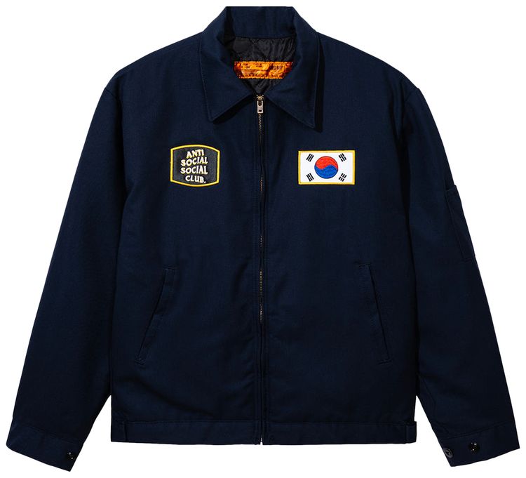 Anti Social Social Club Wounded Red Kap Jacket Navy