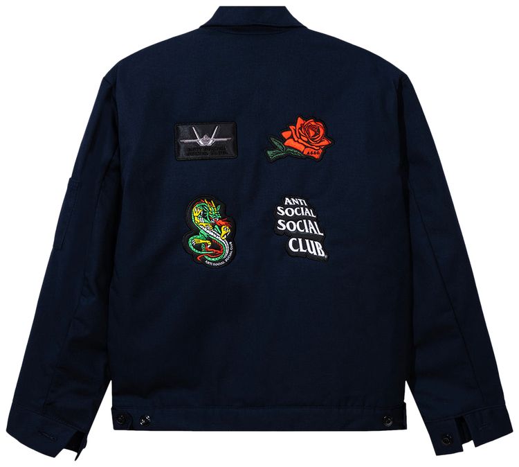 Anti Social Social Club Wounded Red Kap Jacket Navy