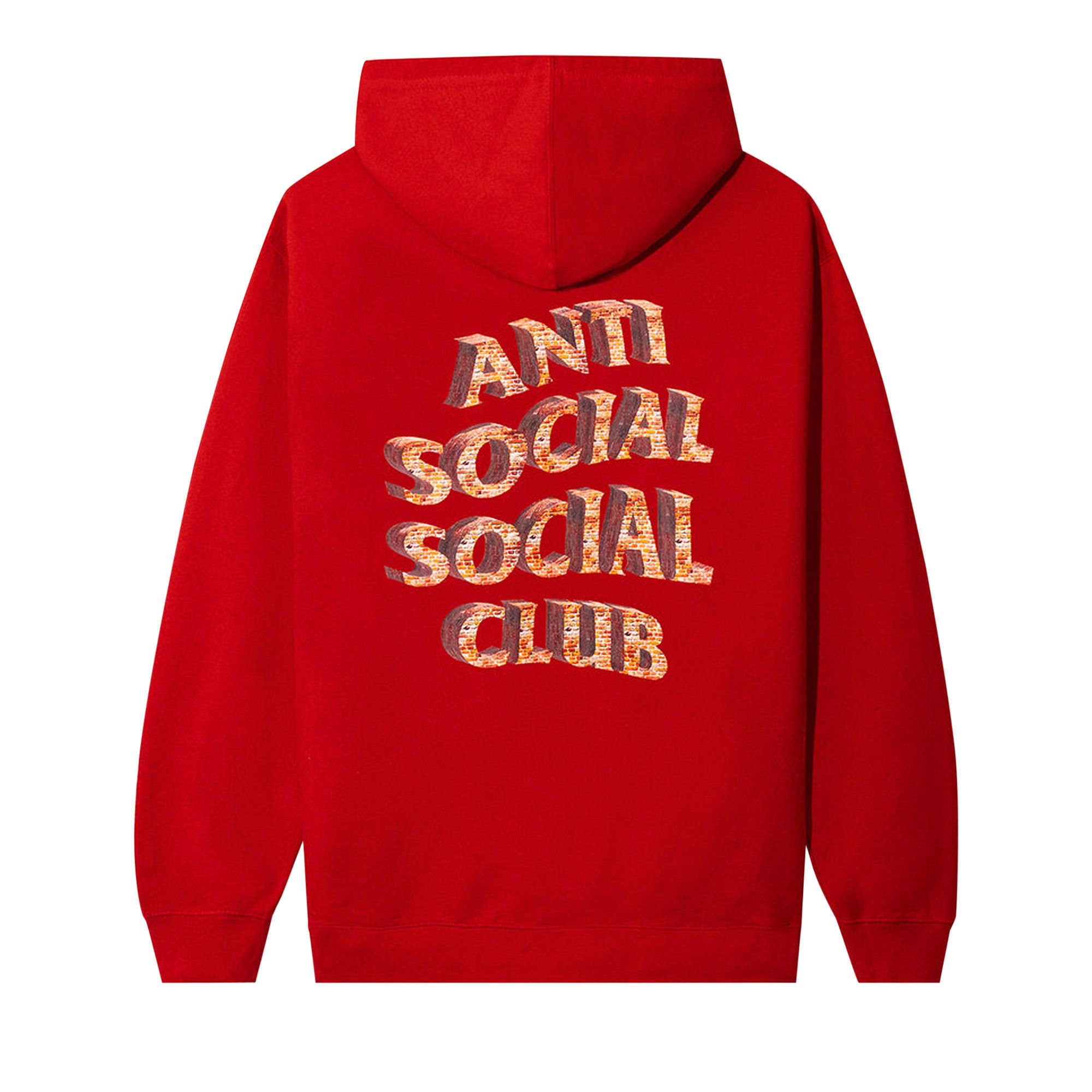 Buy Anti Social Social Club White Picket Fence Hoodie 'Red' - 0657