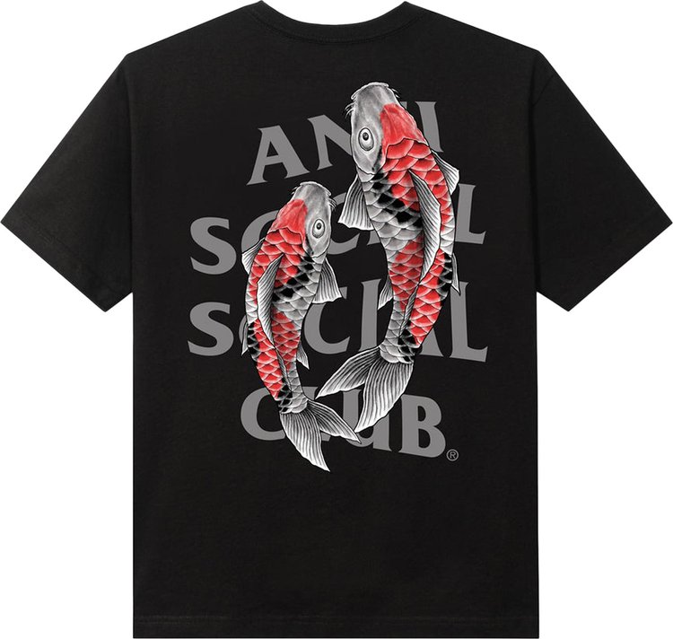 Anti Social Social Club Koi Garden Tee 3M Reflective Black