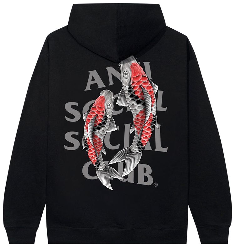 Anti Social Social Club Koi Garden Hoodie 3M Reflective Black