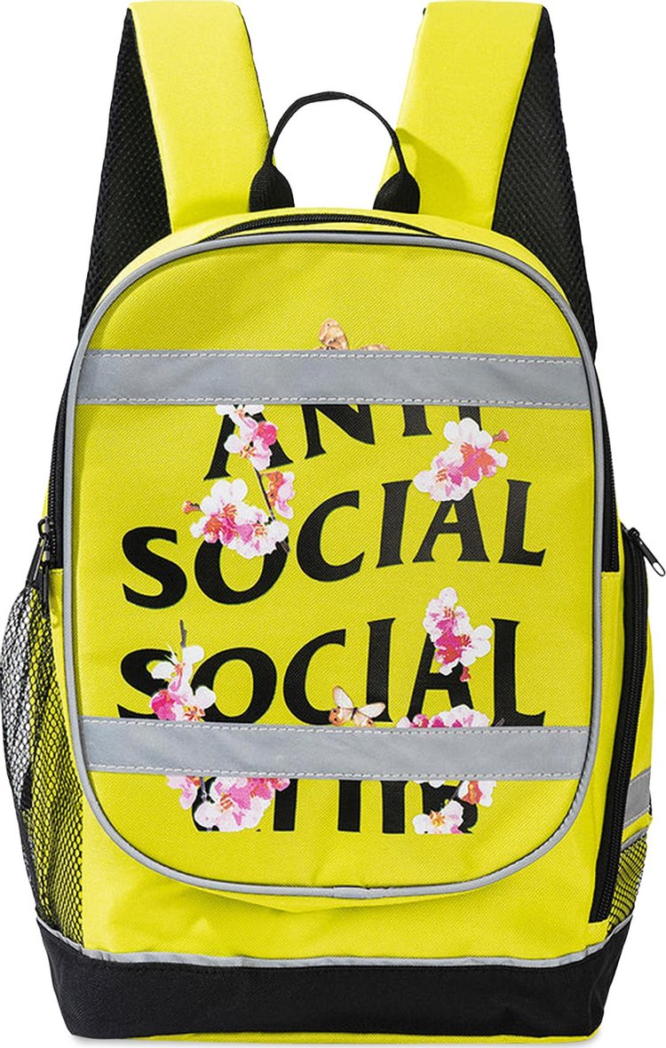 Anti Social Social Club Kkoch 3M High Vis Backpack Neon Yellow