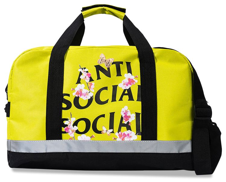 Anti Social Social Club Kkoch 3M High Vis Duffle Bag Neon Yellow