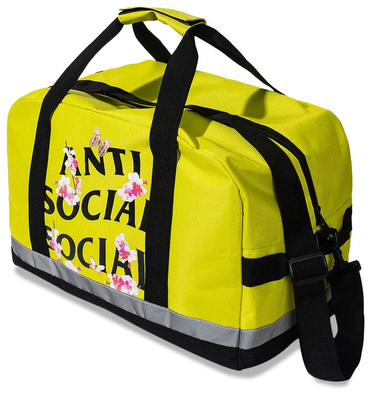 Anti Social Social Club Kkoch 3M High Vis Duffle Bag Neon Yellow