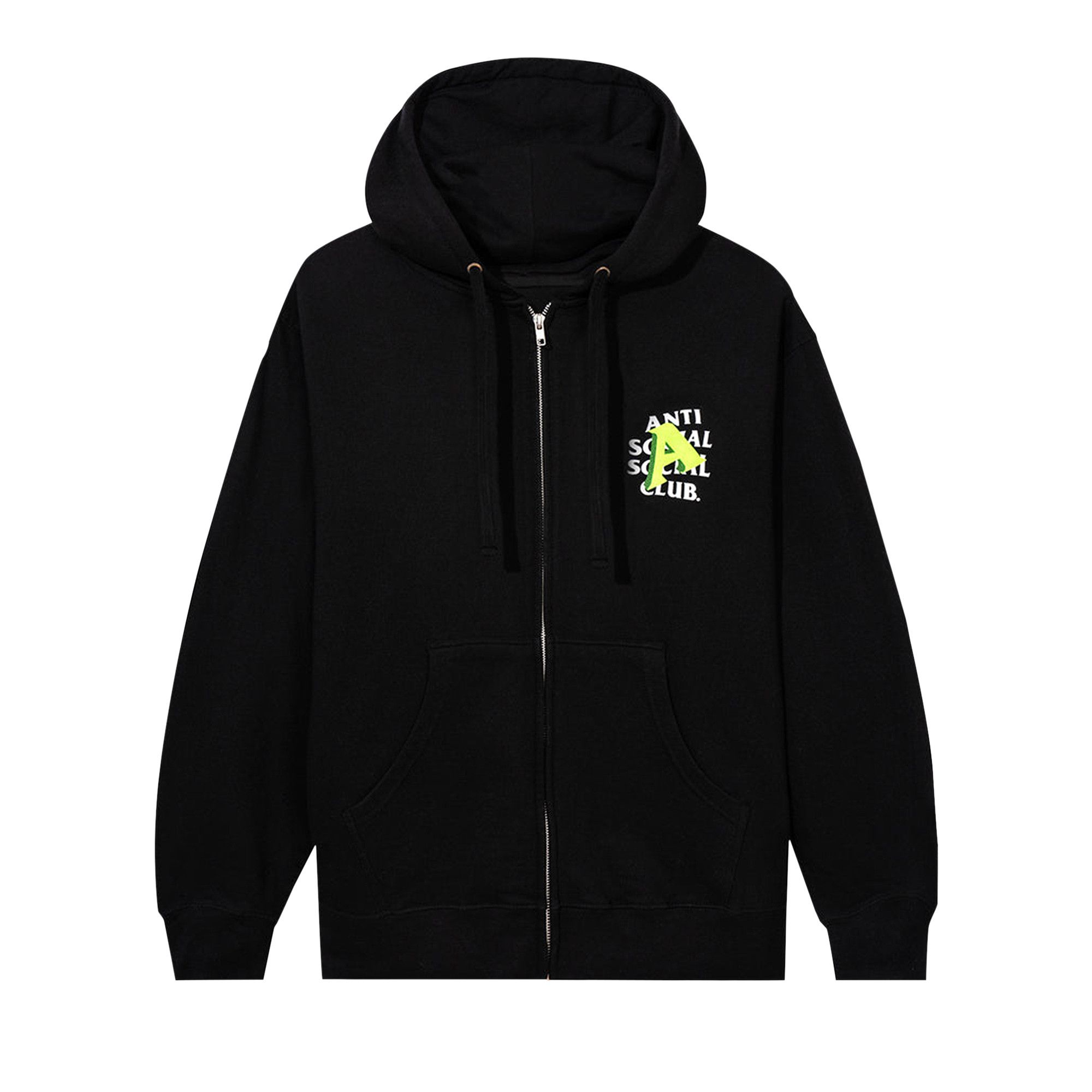 Buy Anti Social Social Club A Is For Zip Hoodie Black 0657 1SS230319AIFZH BLAC GOAT