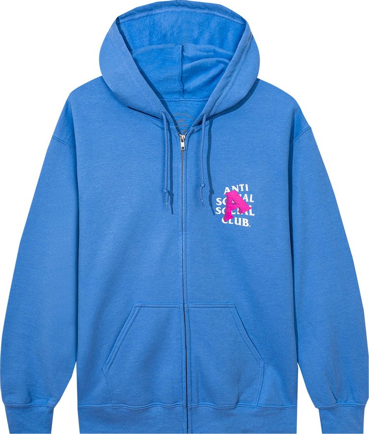 Anti Social Social Club A Is For Zip Hoodie 'Blue'