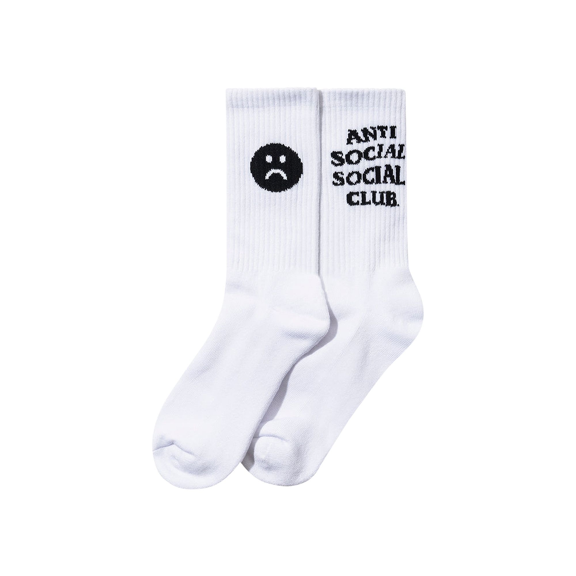 Buy Anti Social Social Club Moody Feet Sad Socks 'White