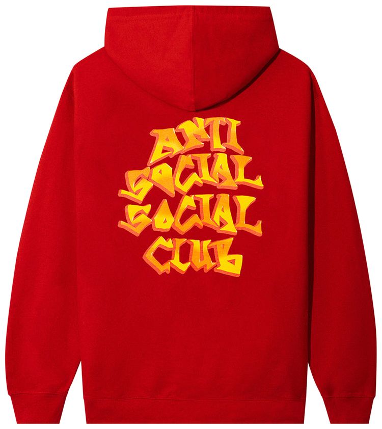 Anti Social Social Club Low Brow Hoodie Red