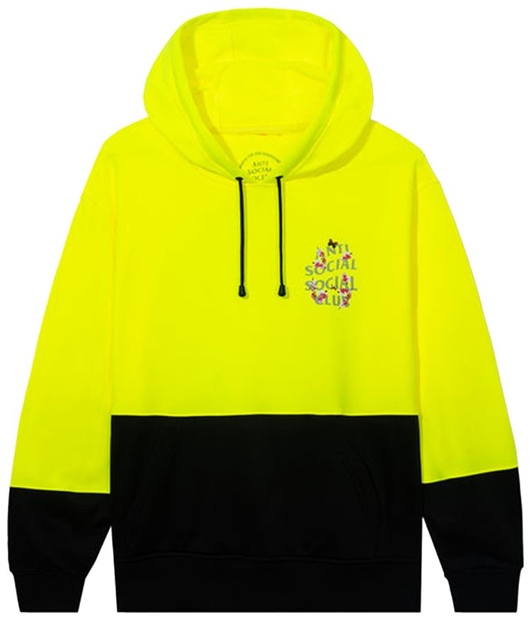 Yellow anti social social club hoodie Clearance