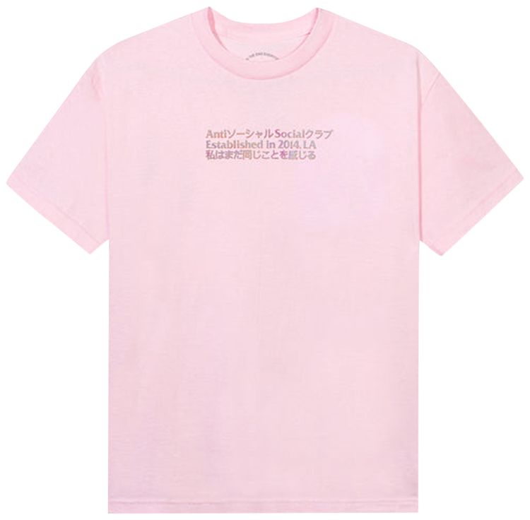 Buy Anti Social Social Club Temporary Memory Tee #39 Pink #39 0657