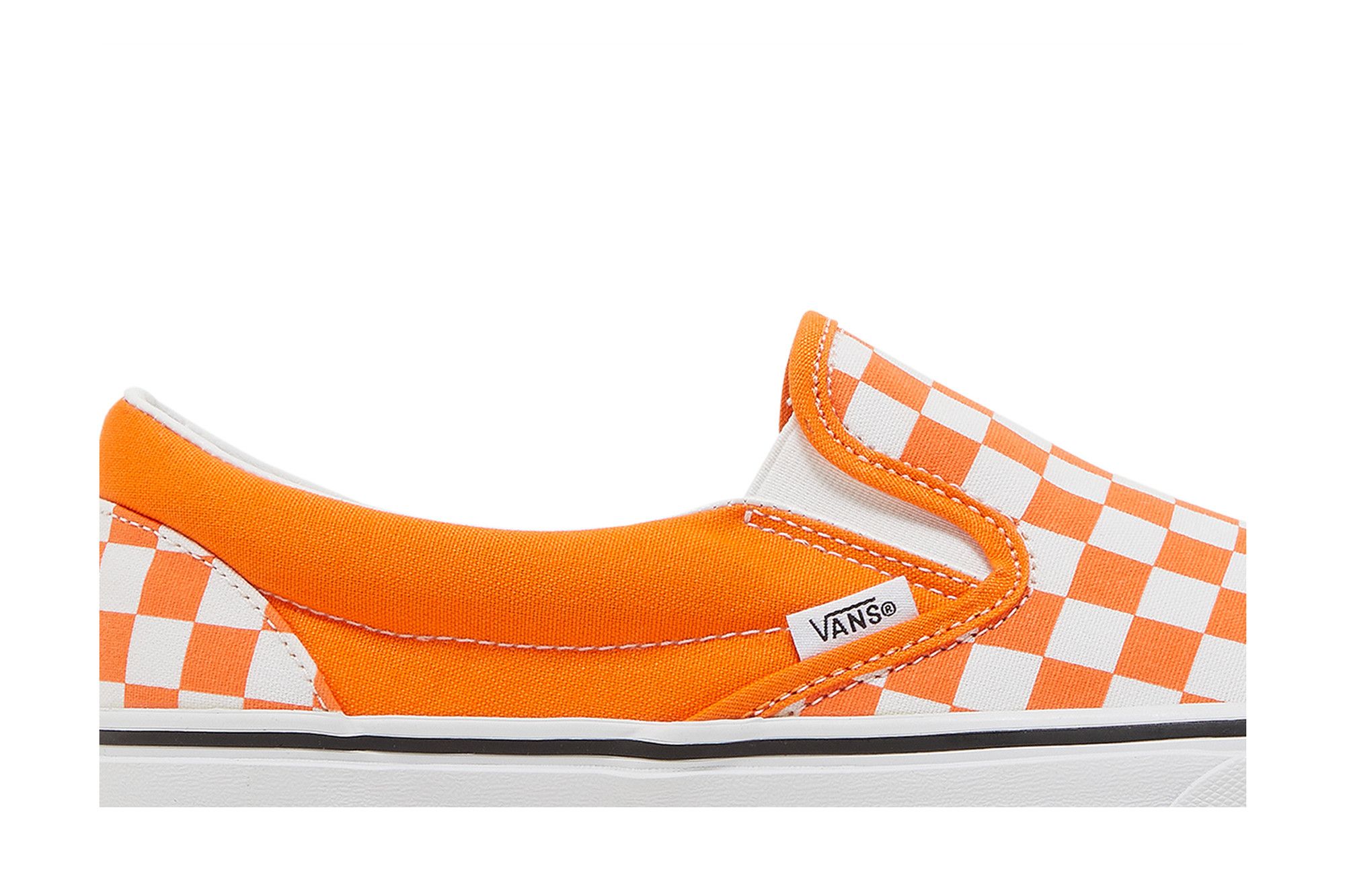 Size 4.5 Classic Slip On Orange Tiger Checkerboard