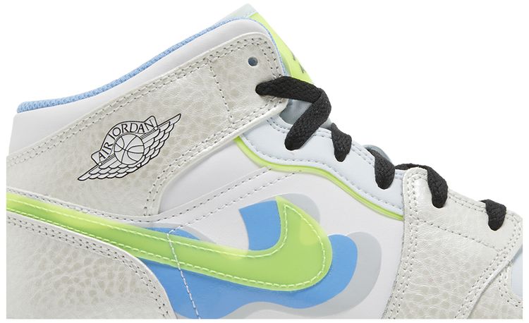 Air Jordan 1 Mid SE GS Warped Swoosh