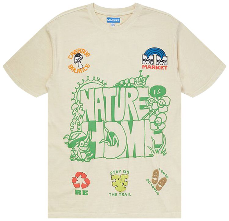 Market Nature Is Home T Shirt Sand