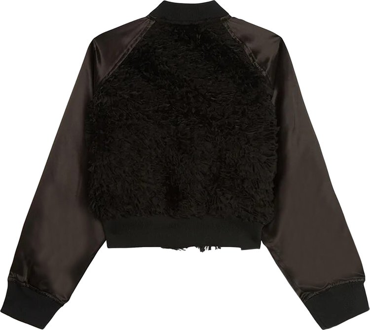 Comme des Garcons Girl Embroidery Satin Bomber Black