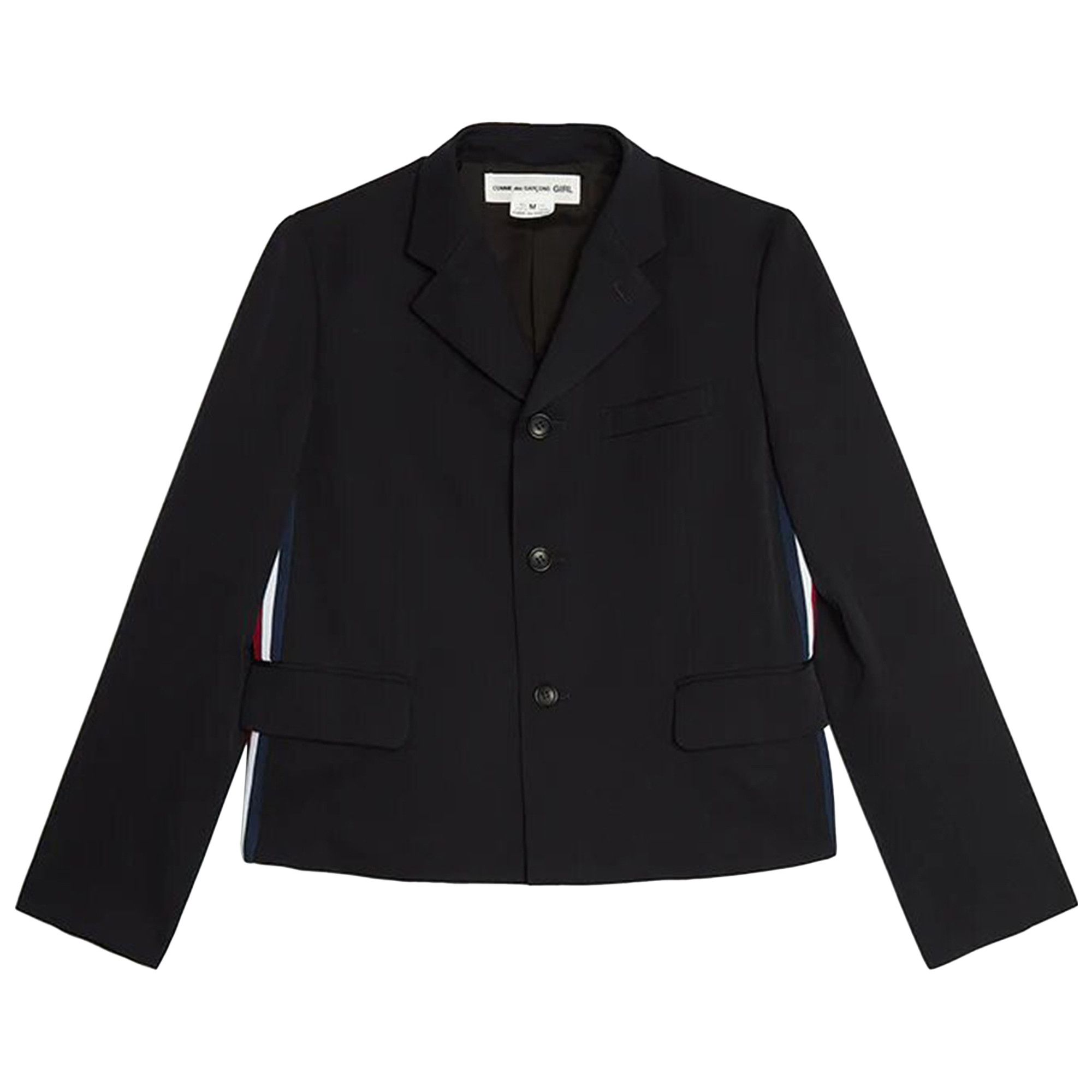 Buy Comme des Garçons Girl Gabardine Stripe Tape Blazer 'Navy