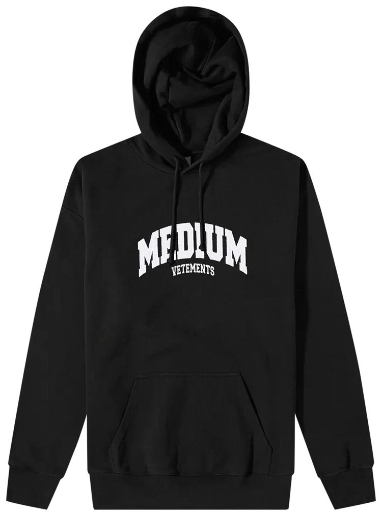 Vetements Medium Logo Popover Hoodie Black